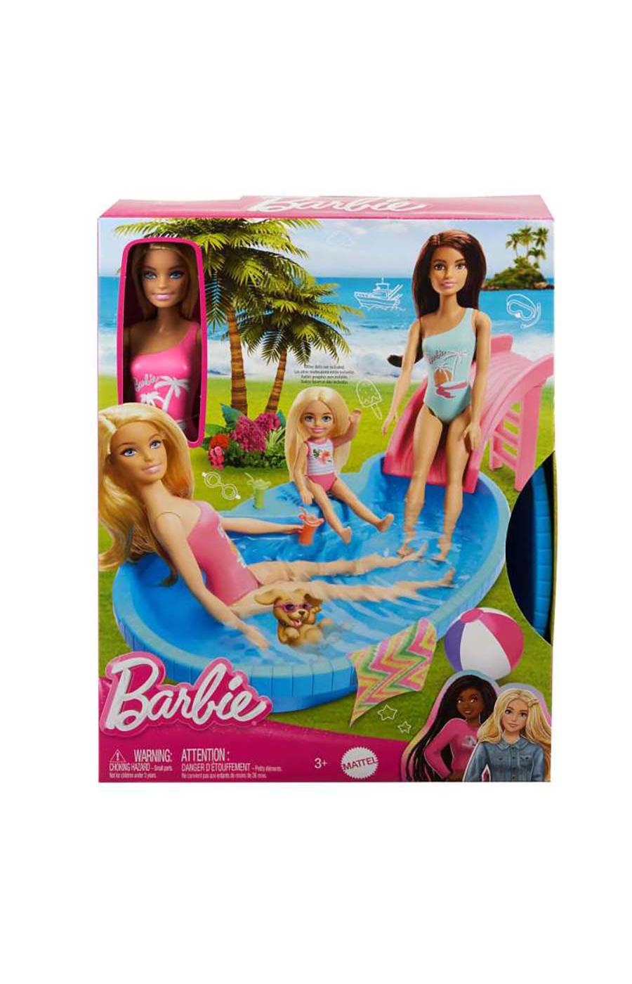 Barbie Blonde Fashion Doll Pool Playset; image 1 of 3