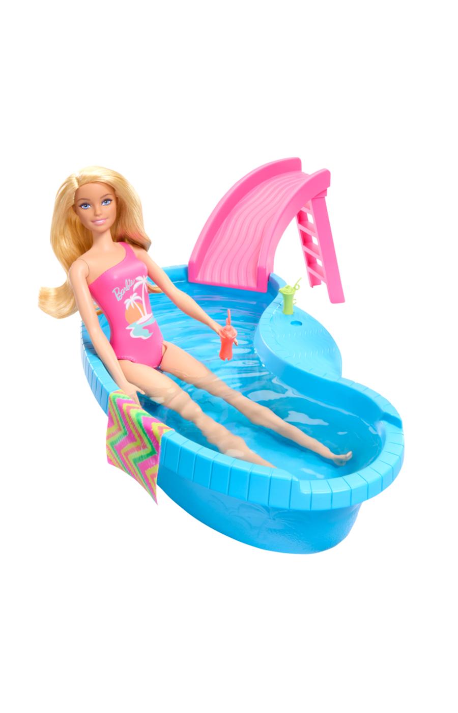 Barbie Blonde Fashion Doll Pool Playset; image 2 of 3