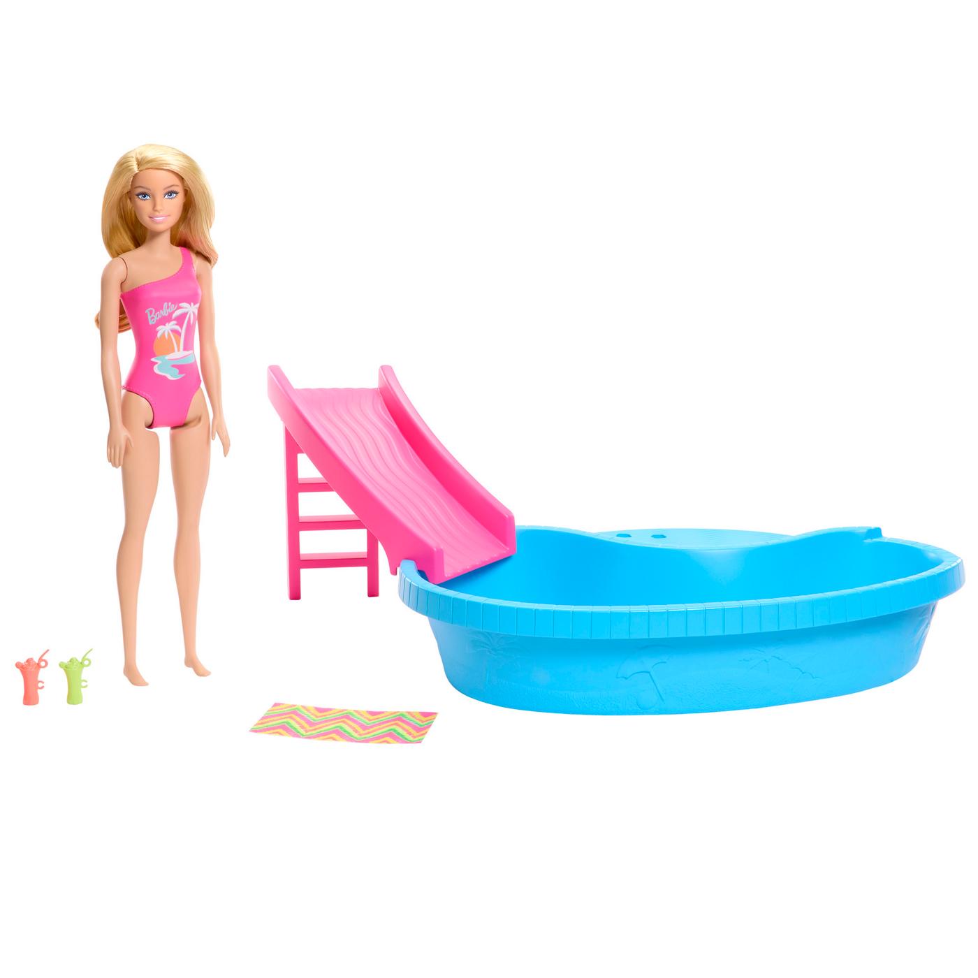 Barbie Blonde Fashion Doll Pool Playset; image 3 of 3