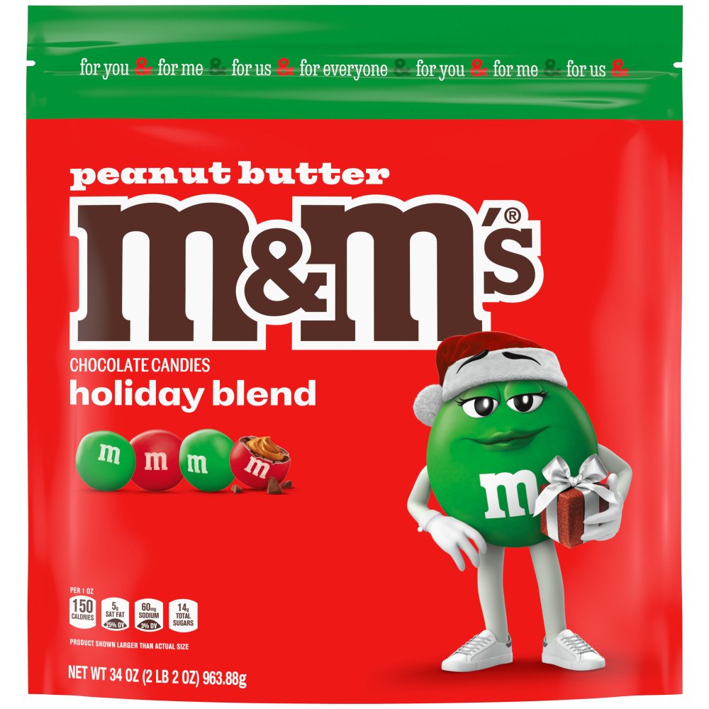 M&M'S Peanut Butter Milk Chocolate Christmas - Resealable Bag - Shop ...