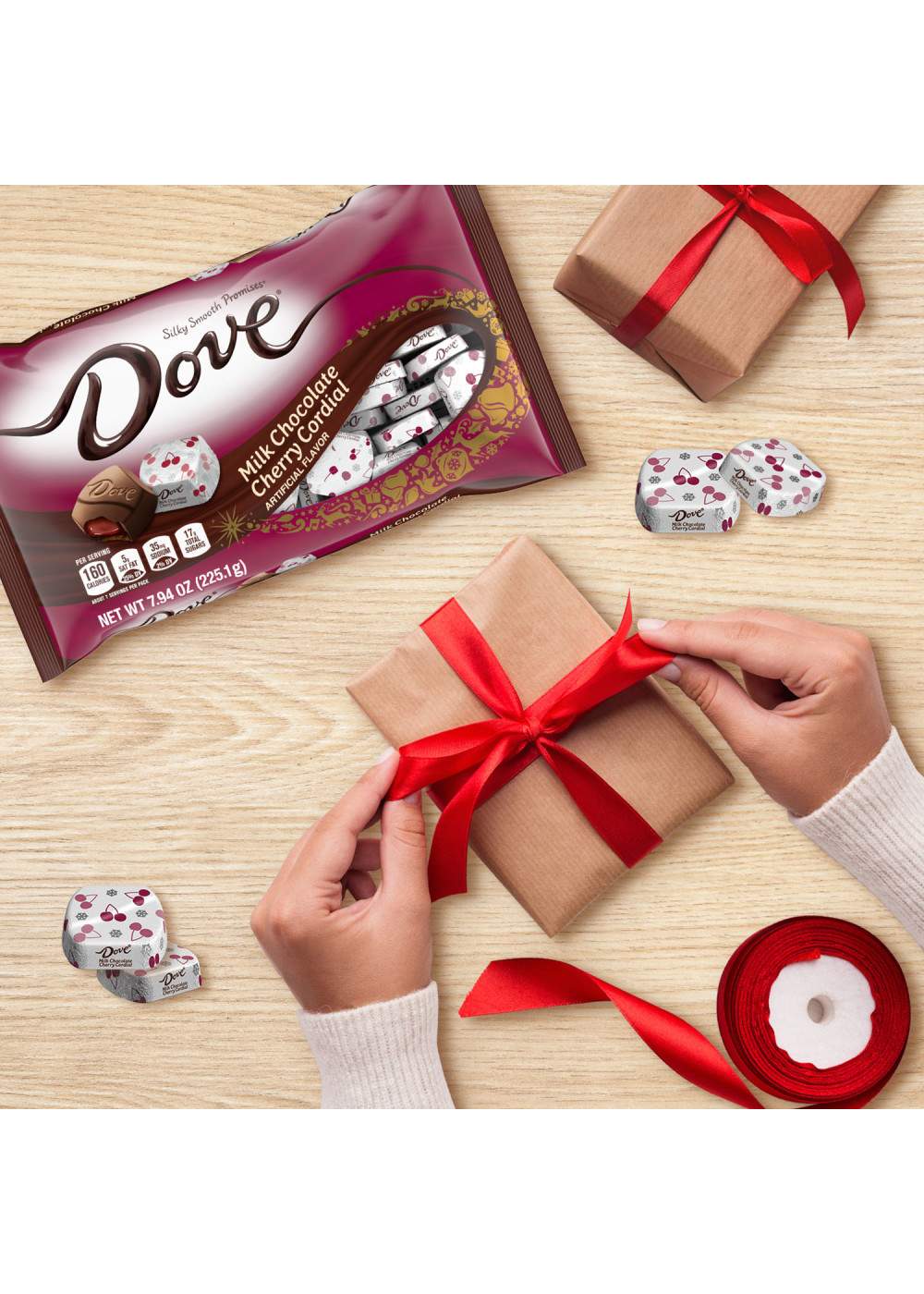 Dove Milk Chocolate Cherry Cordial Holiday Candy; image 7 of 7