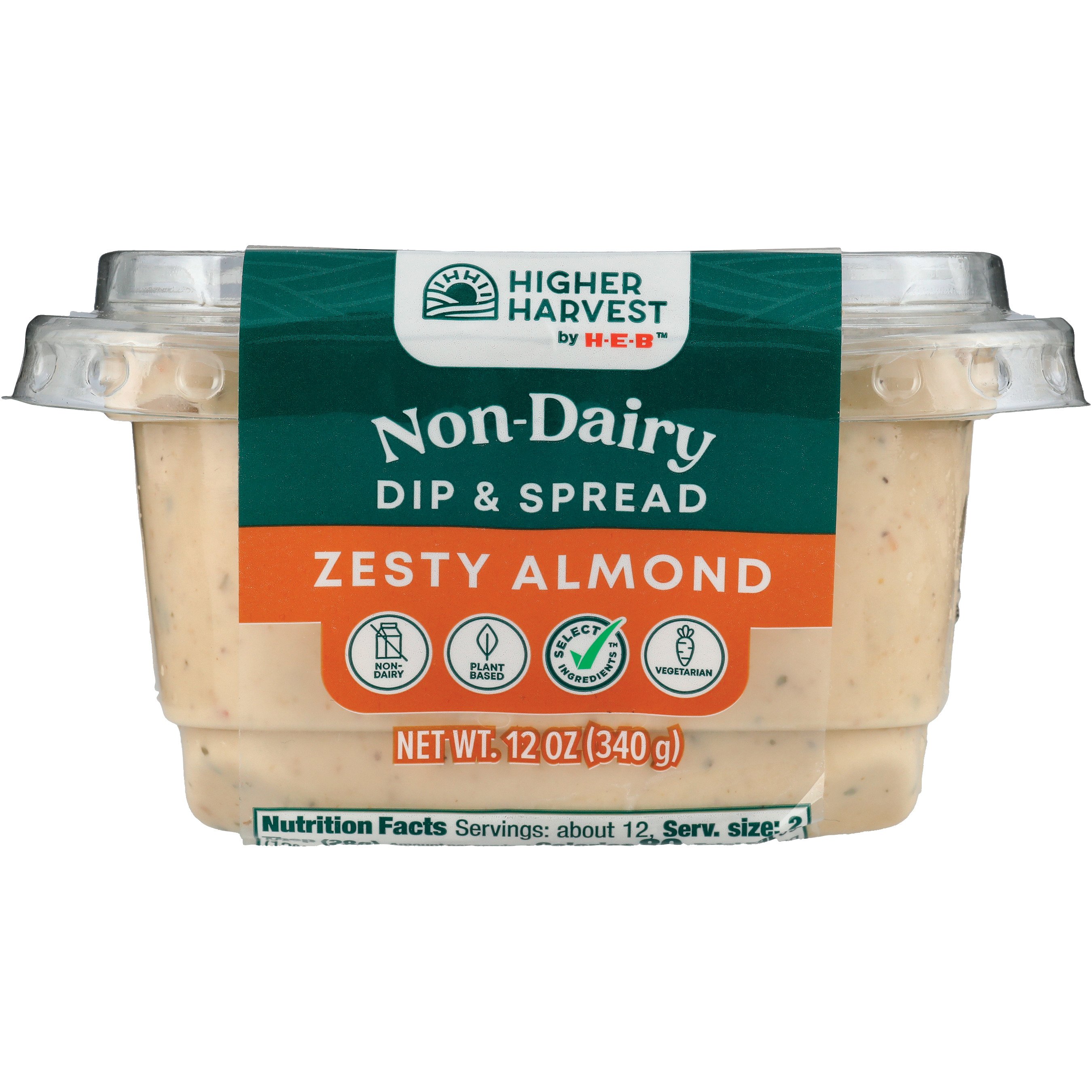 Higher Harvest By H-E-B Non-Dairy Dip & Spread - Zesty Almond - Shop ...