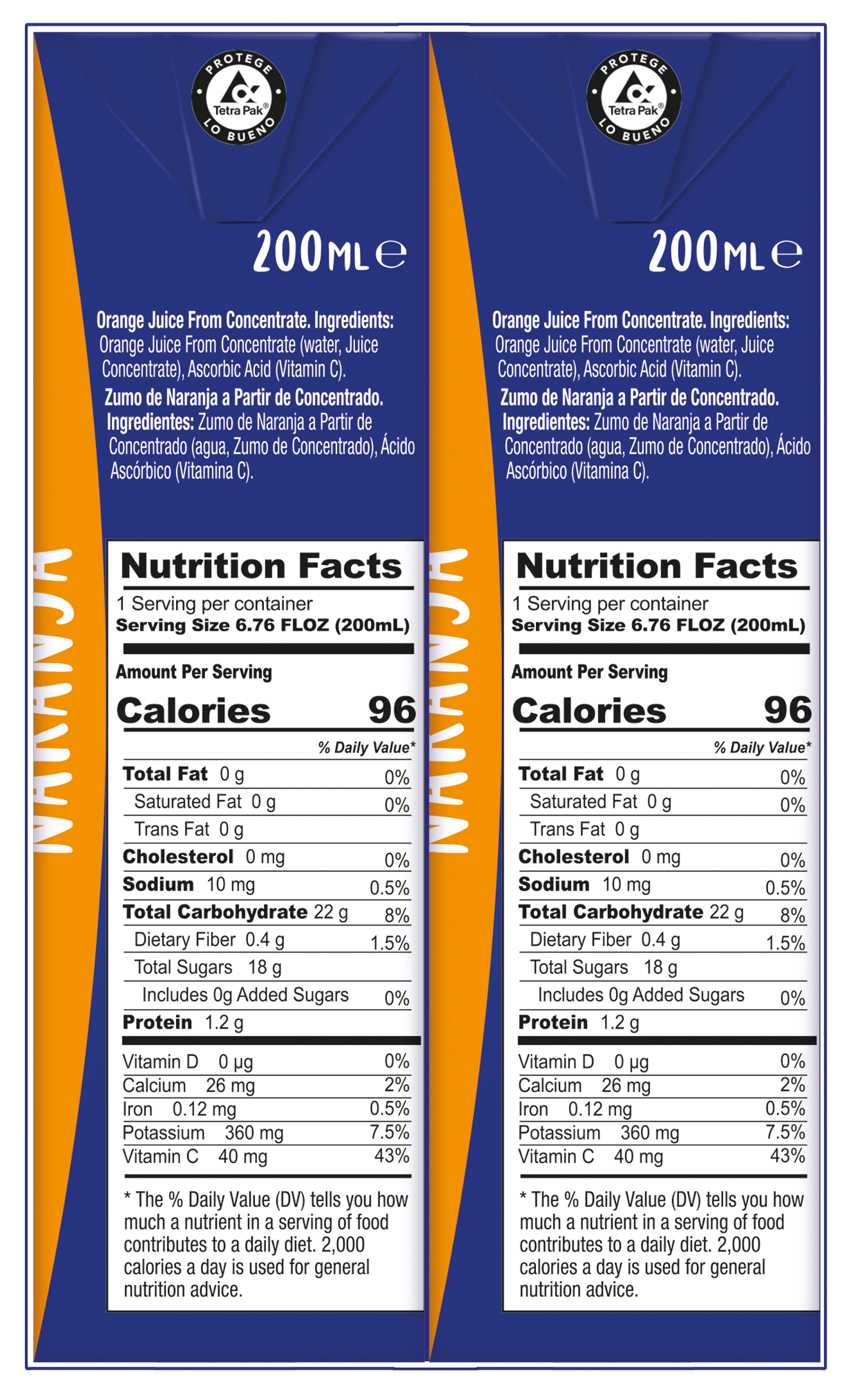 Juver 100% Orange Juice 6.76 oz Boxes; image 2 of 4