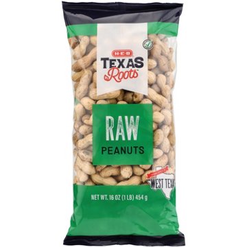 H-E-B Texas Roots In-Shell Peanuts – Raw, 16 oz
