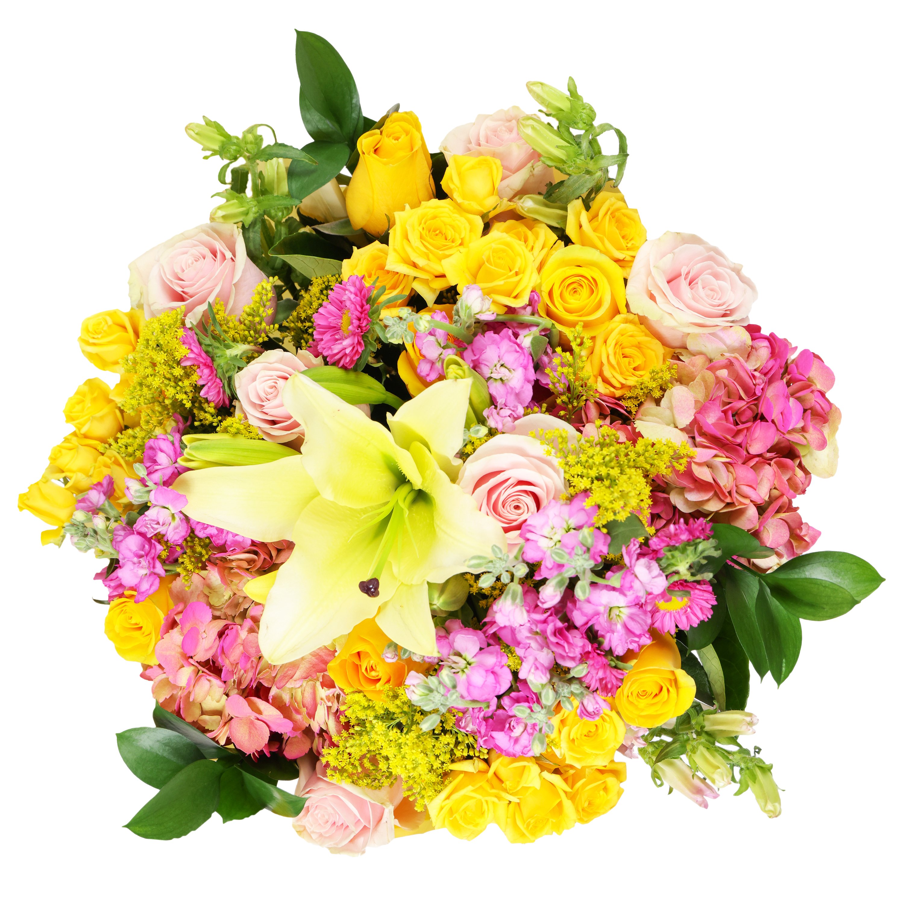 BLOOMS by H-E-B Strawberry Lemonade Flower Bouquet - Shop Flowers ...