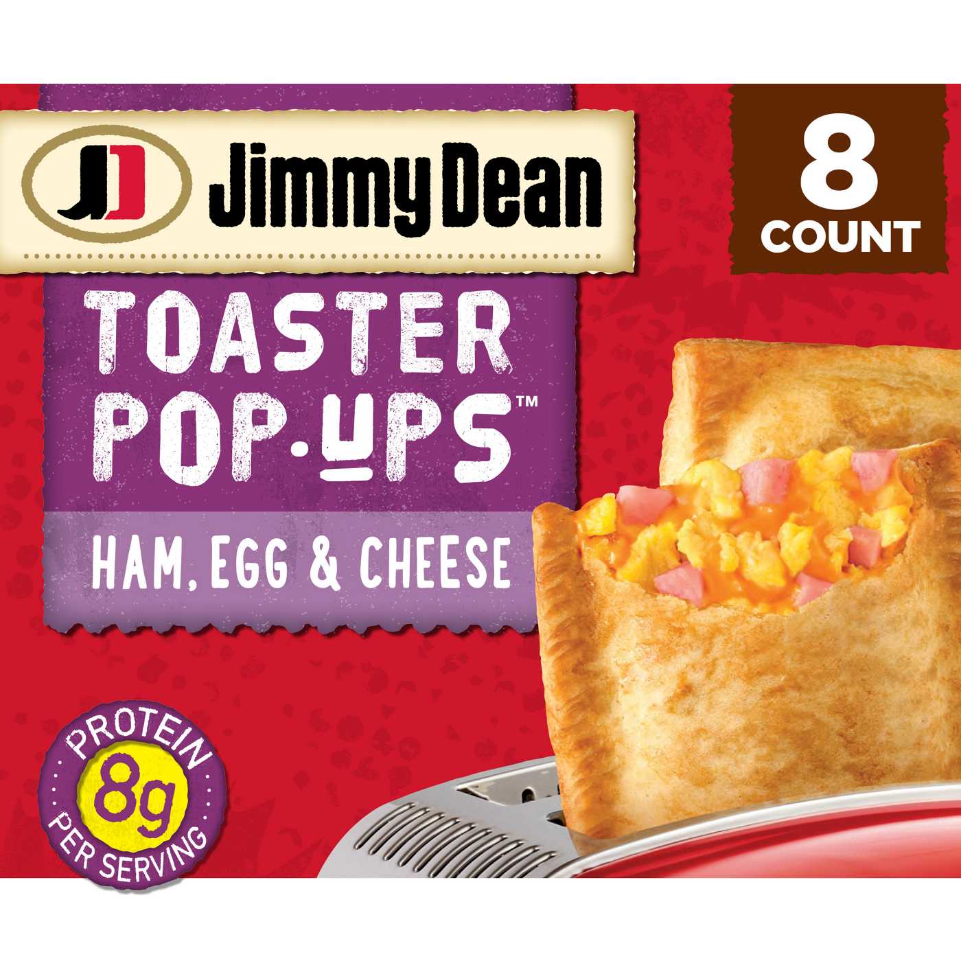 Jimmy Dean Toaster Pop Up's Ham Egg & Cheese; image 1 of 6