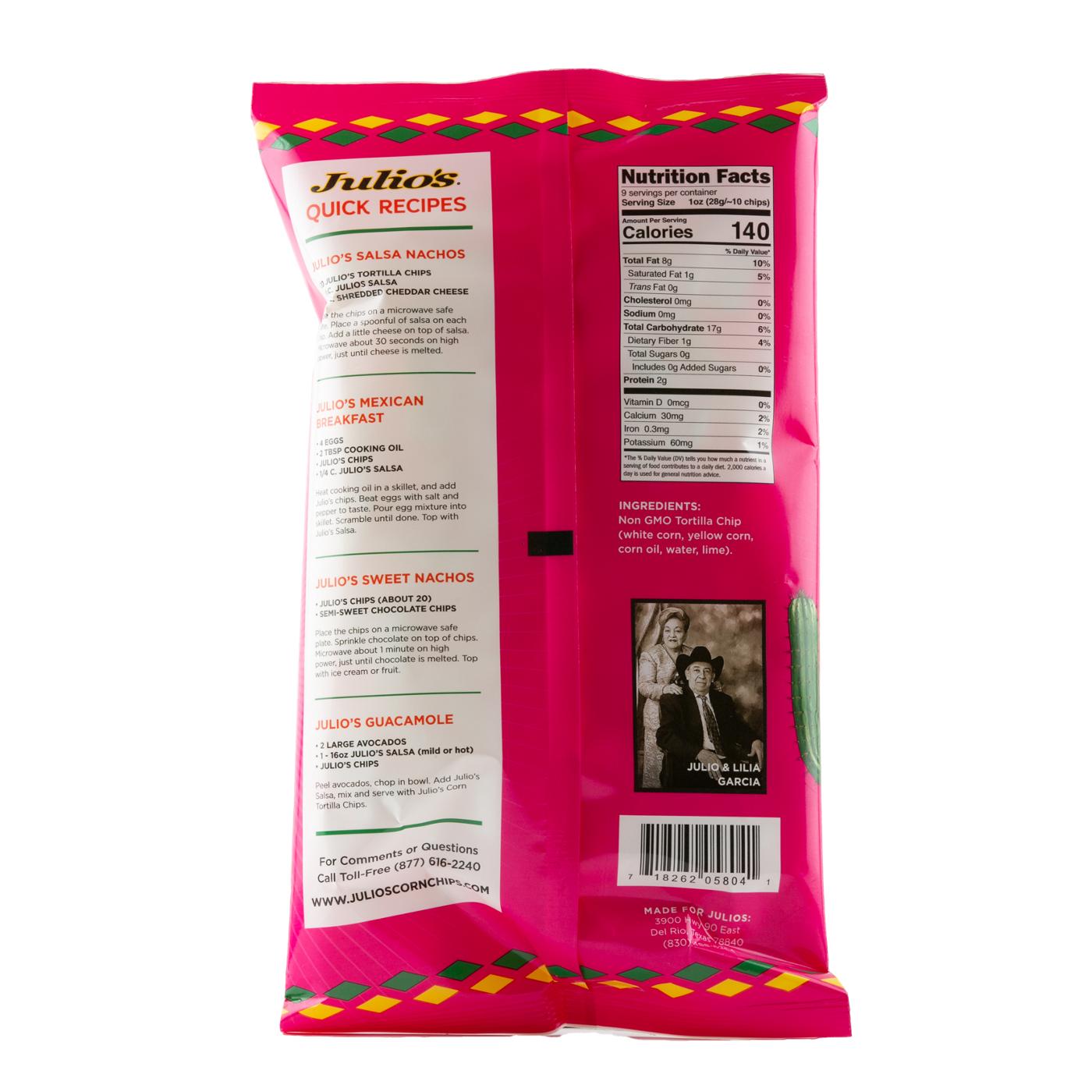 Julio's No Salt Corn Tortilla Chips; image 2 of 2