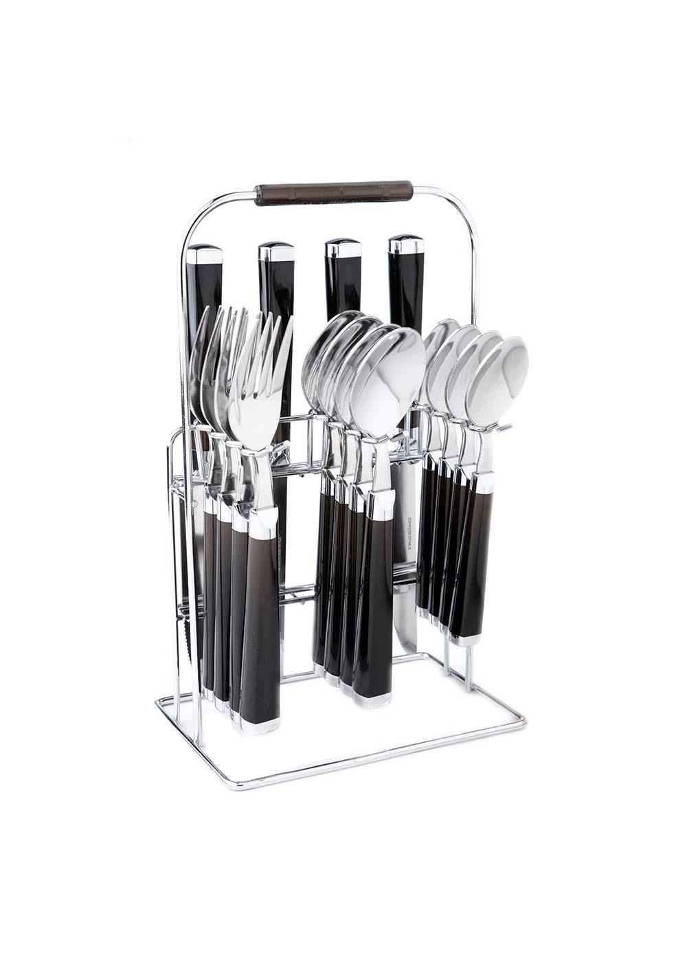 Cambridge Flatware Set with Hanging Rack - Temptation Black; image 1 of 2