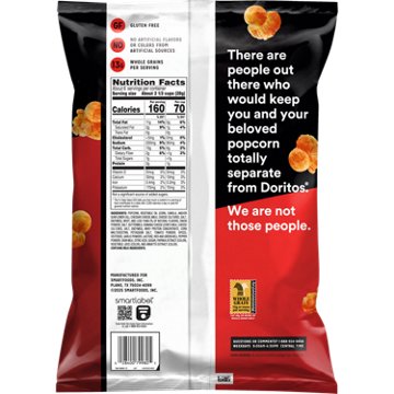 Smartfood Doritos Nacho Cheese Popped Popcorn, 5.5 oz