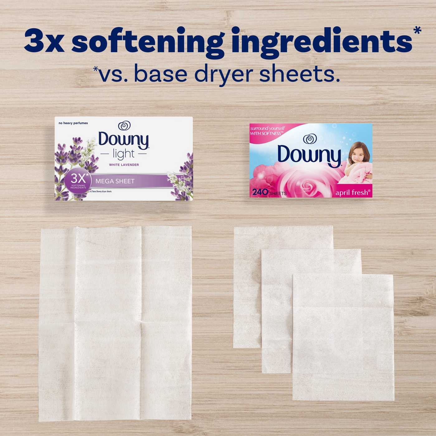 Downy Light Mega Fabric Softener Dryer Sheets - White Lavender; image 5 of 10