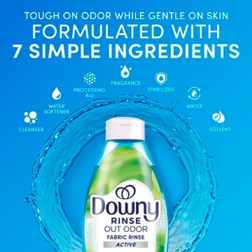 Downy Rinse & Refresh Laundry Odor Remover & Fabric Softener HE Compatible - Active Fresh Scent, 48 oz
