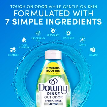 Downy Rinse & Refresh Laundry Odor Remover & Fabric Softener HE Compatible - Active Fresh Scent, 48 oz