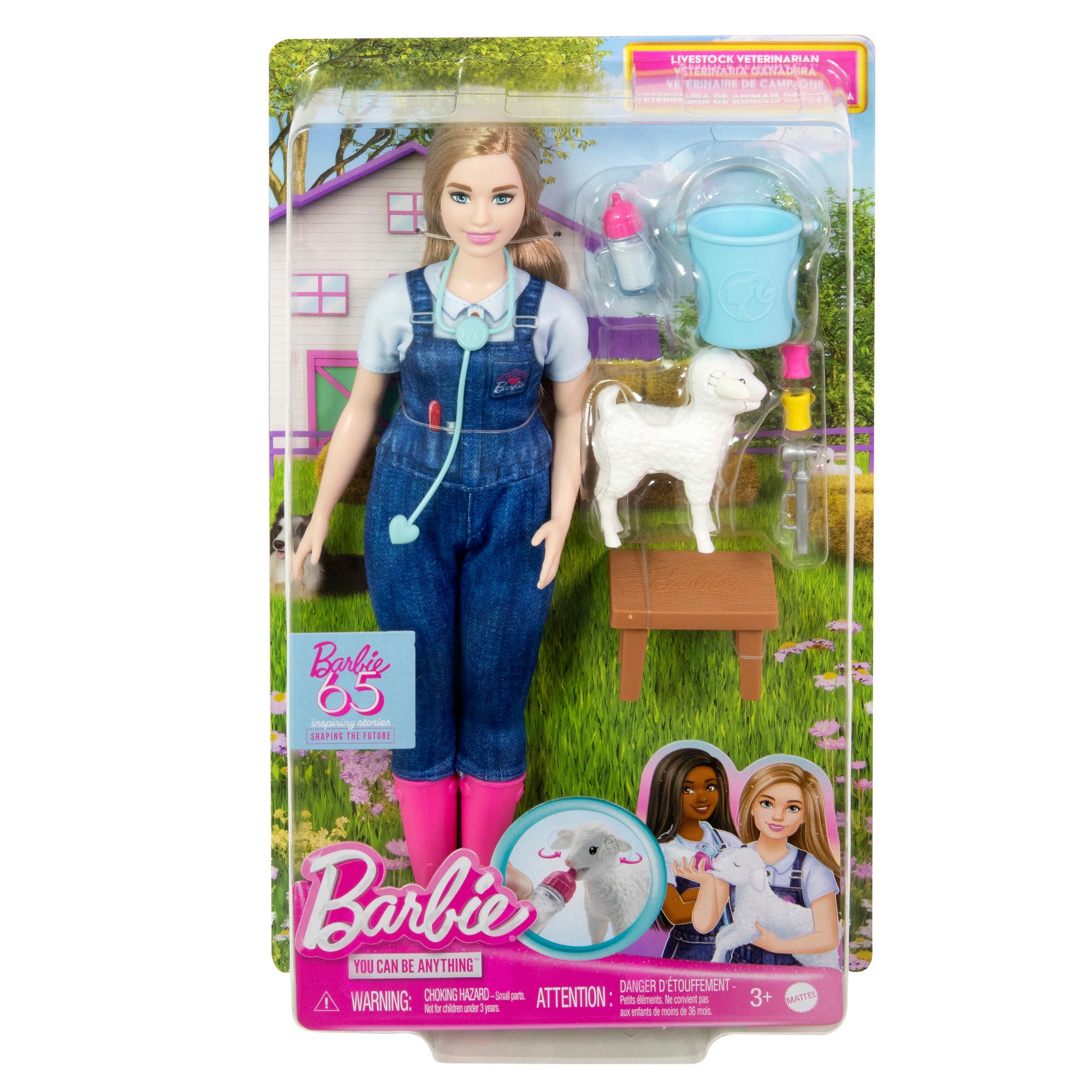 Barbie 65th Anniversary Careers Farm Vet Doll Set - Shop Action figures ...