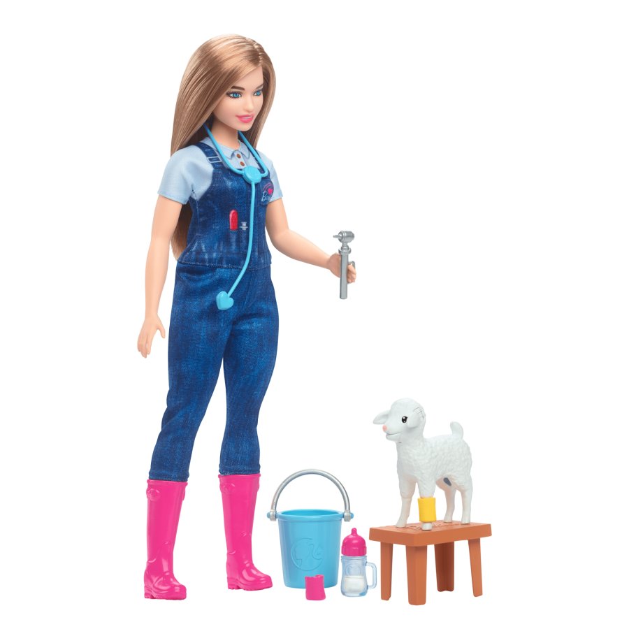 Barbie 65th Anniversary Careers Farm Vet Doll Set - Shop Action Figures ...