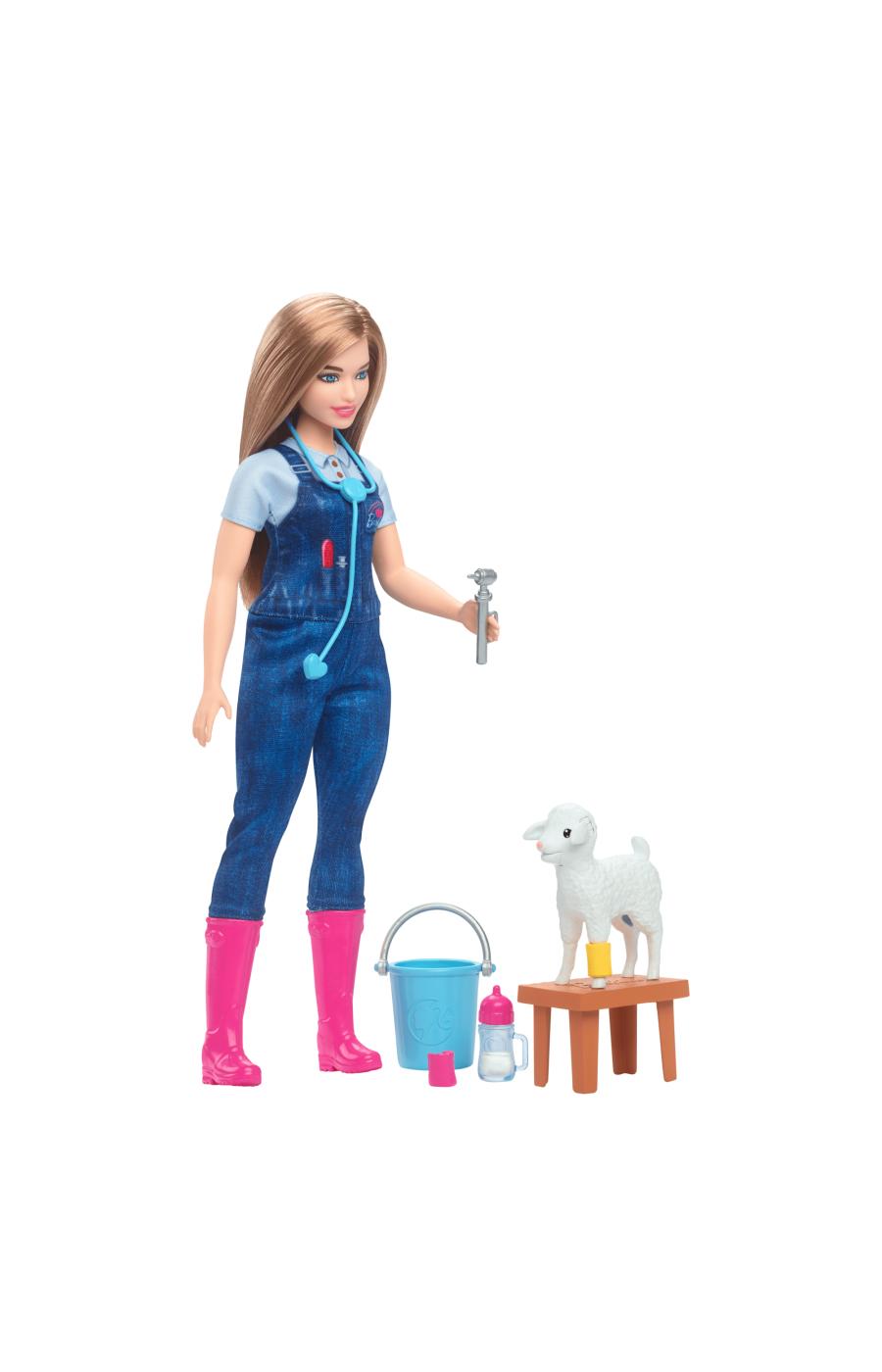 Barbie 65th Anniversary Careers Farm Vet Doll Set - Shop Action figures ...