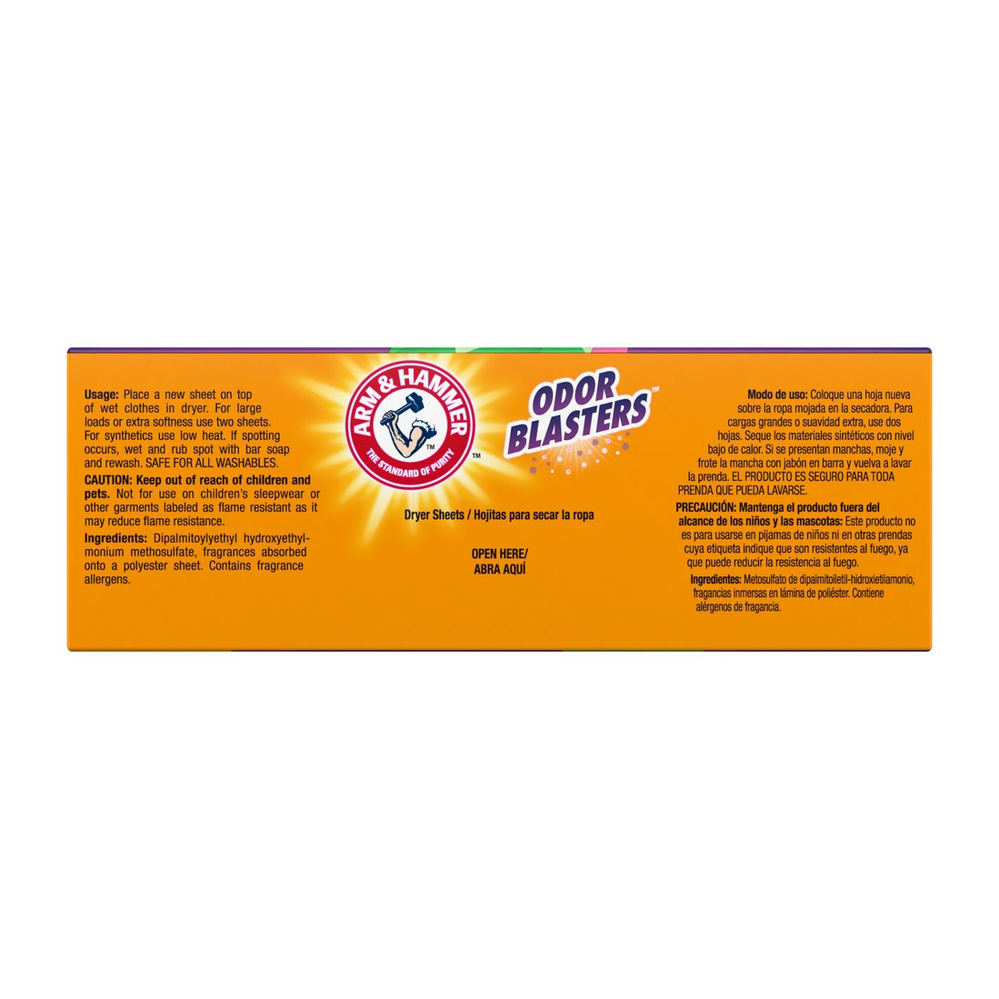 Arm & Hammer Odor Blasters Fabric Softener Dryer Sheets - Fresh Botanical; image 2 of 11