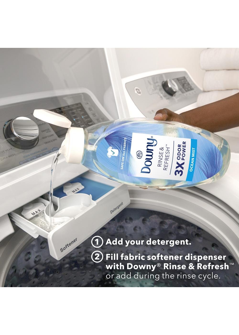 Downy Rinse & Refresh Laundry Odor Remover & Fabric Softener HE Compatible - Ocean Mist Scent; image 6 of 10