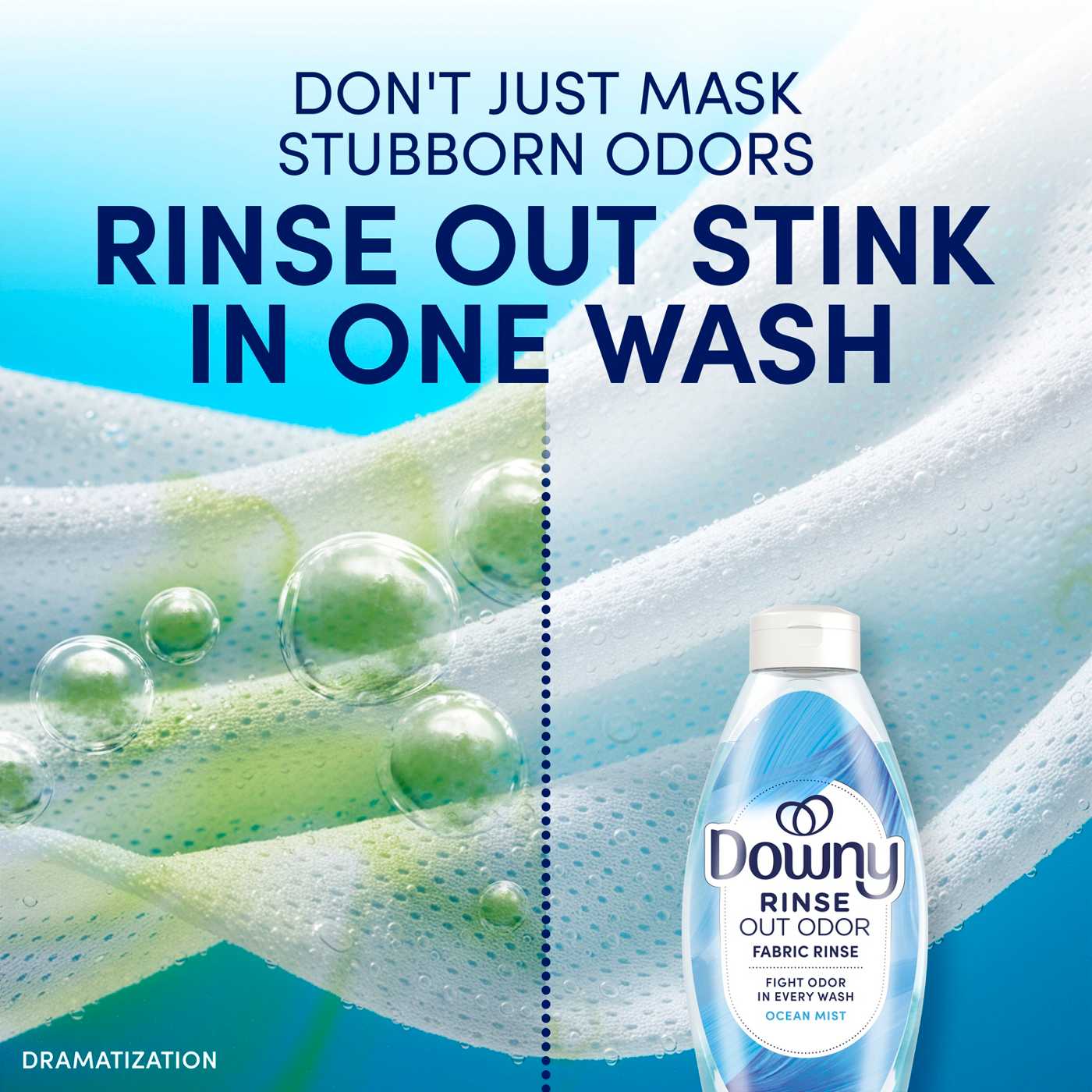 Downy Rinse & Refresh Laundry Odor Remover & Fabric Softener HE Compatible - Ocean Mist Scent; image 10 of 10
