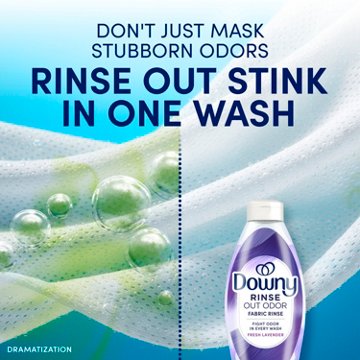 Downy Rinse & Refresh Laundry Odor Remover & Fabric Softener HE Compatible - Fresh Lavender Scent, 48 oz