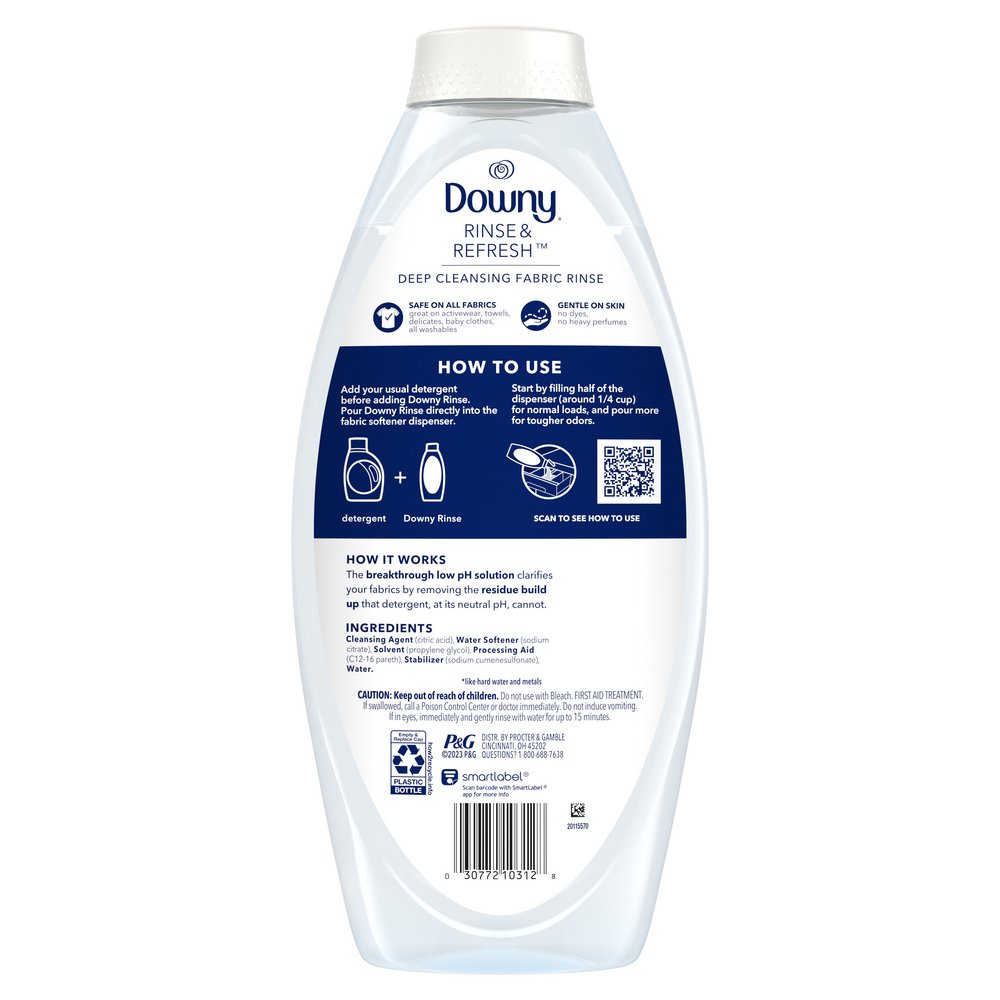 Downy Rinse & Refresh Laundry Odor Remover, 70 Loads - Free & Gentle ...