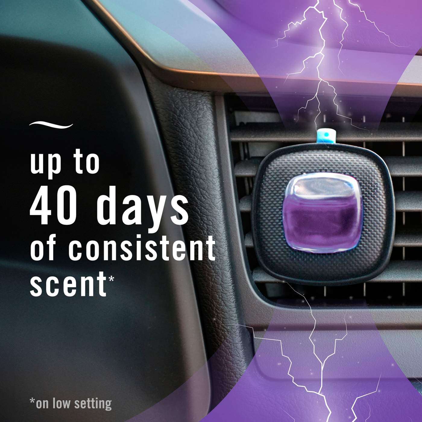 Febreze Auto Air Freshener Odor-Fighting Automotive Vent Clip - Midnight Storm Scent; image 10 of 10