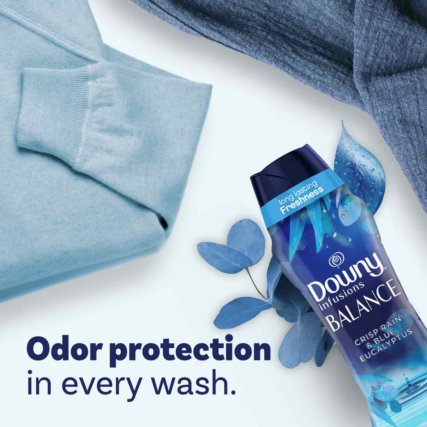 Downy Infusions BALANCE In-Wash Laundry Scent Booster Beads - Crisp Rain and Blue Eucalyptus; image 9 of 10