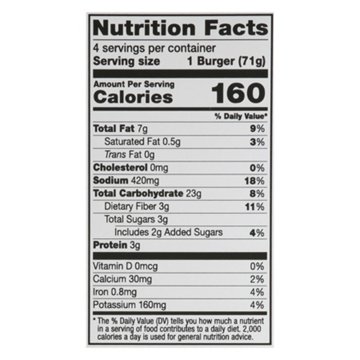 Dr. Praeger's Crunchy Southwestern Sweet Potato Veggie Burgers, 4 ct