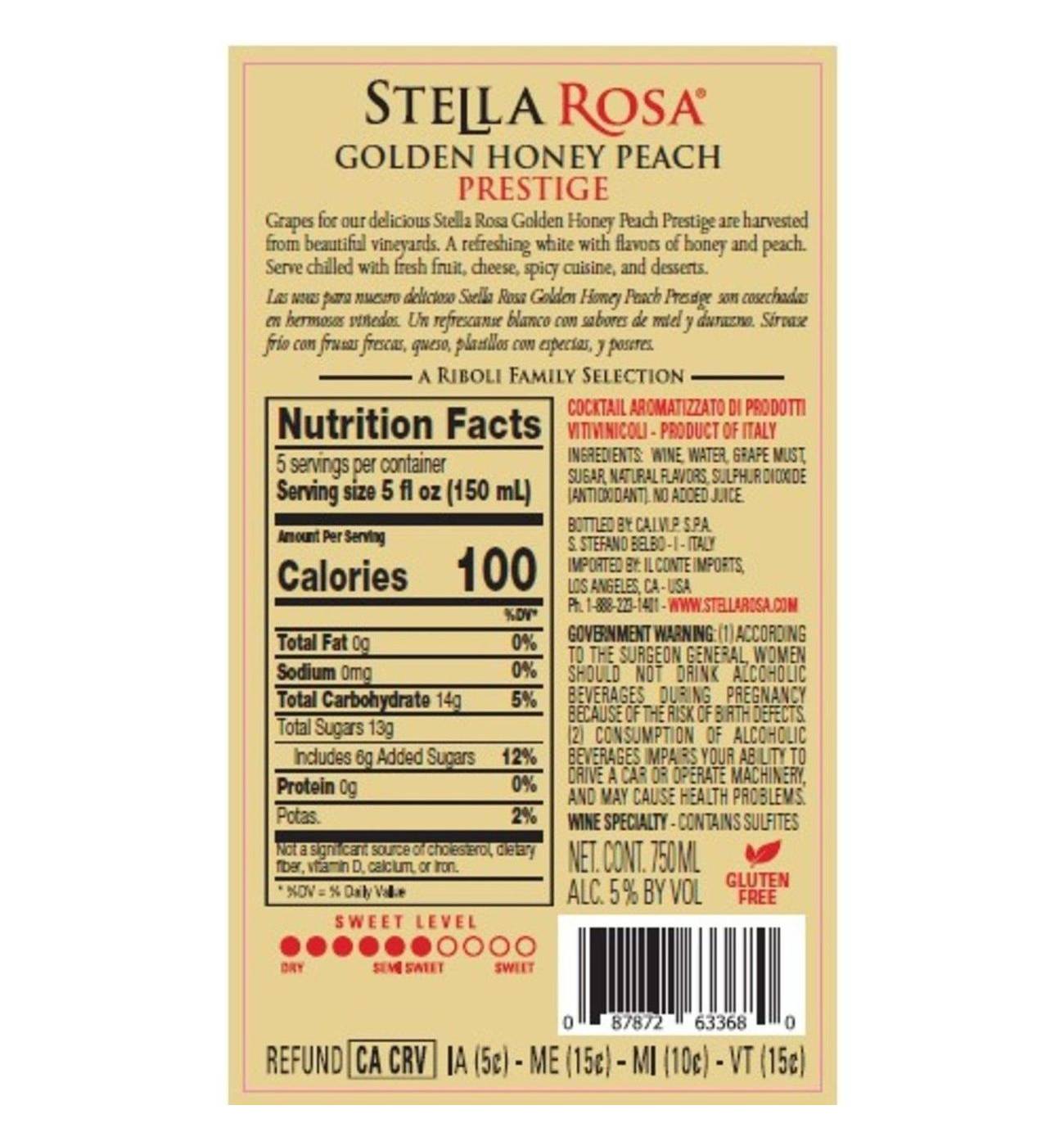 Stella Rosa Golden Honey Peach Prestige; image 4 of 10