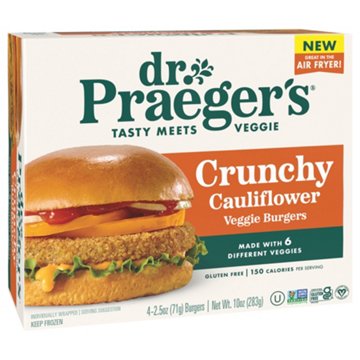 Dr. Praeger's Crunchy Cauliflower Veggie Burgers, 4 ct