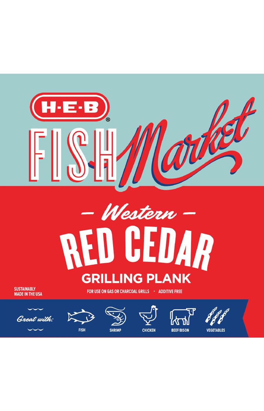 H-E-B Fish Market Red Cedar Grilling Plank; image 3 of 3