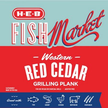 H-E-B Fish Market Red Cedar Grilling Plank