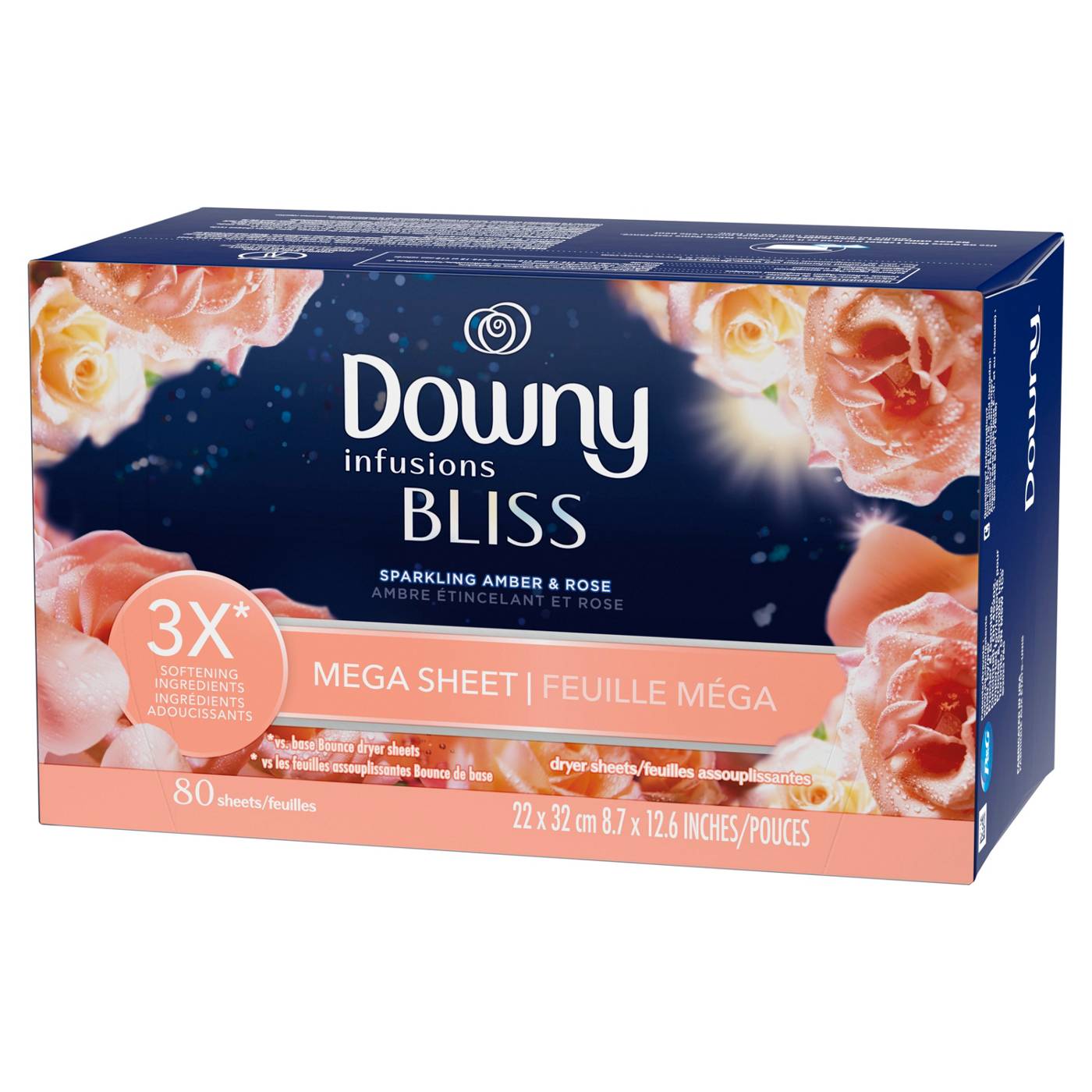 Downy Infusions BLISS Mega Dryer Sheets Laundry Fabric Softener - Amber and Rose; image 6 of 10