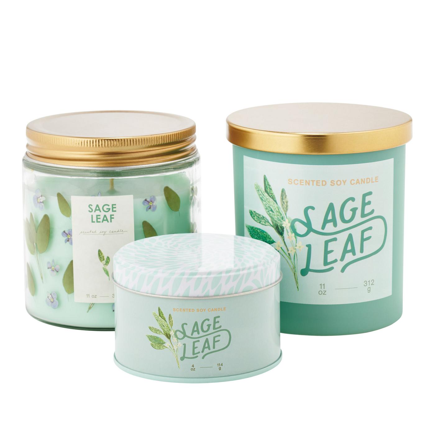 Illume Sage Leaf Scented Soy Candle; image 2 of 2