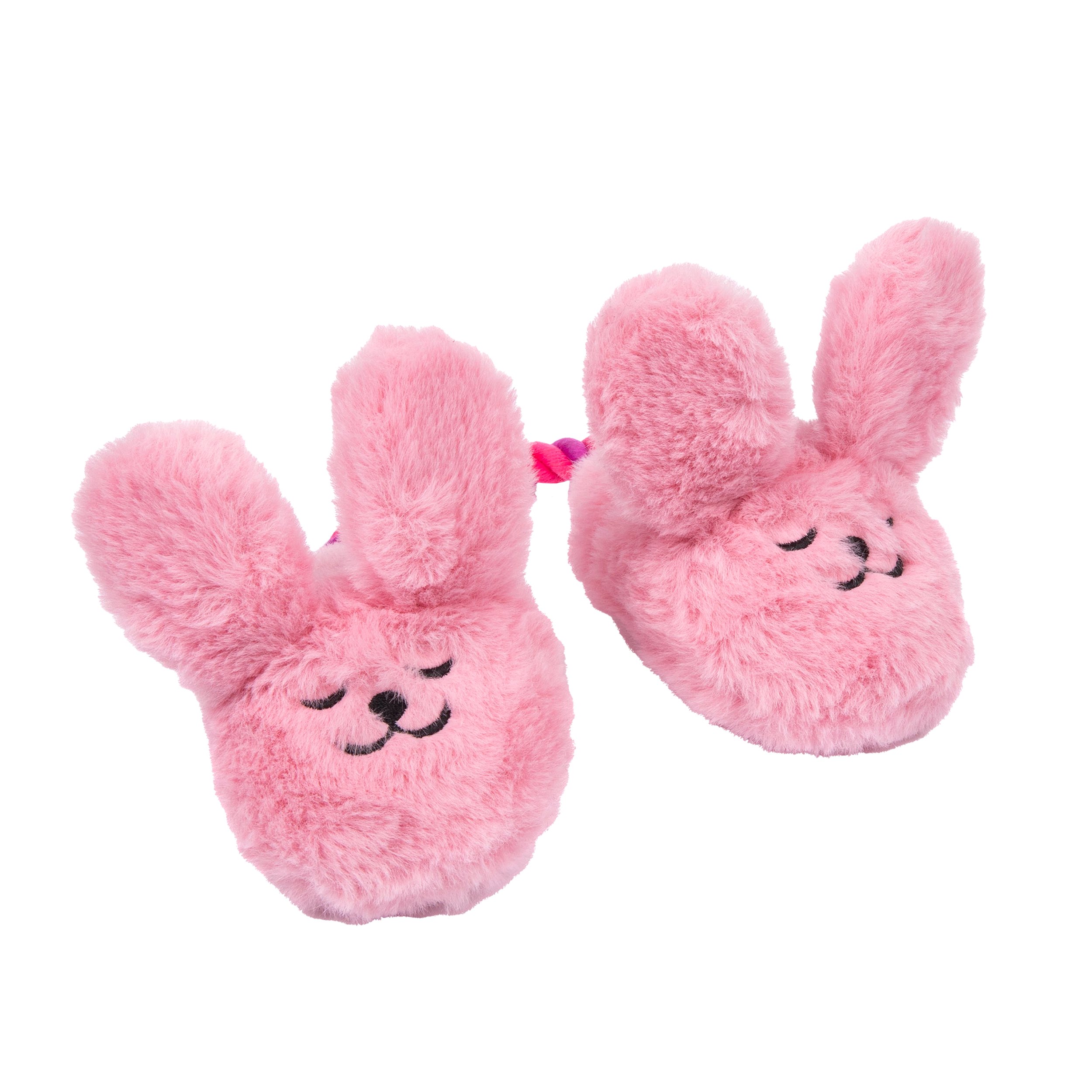 Woof Whiskers Dog Toy Bunny Slippers