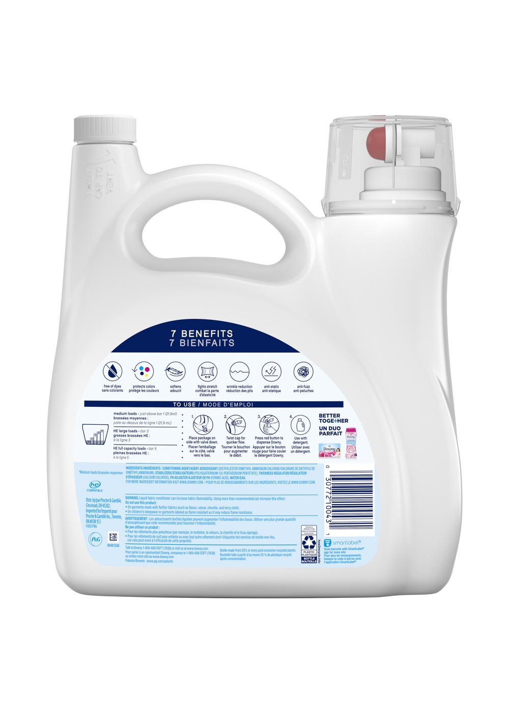 Downy Ultra Free & Gentle Liquid Fabric Conditioner, 190 Loads; image 2 of 2