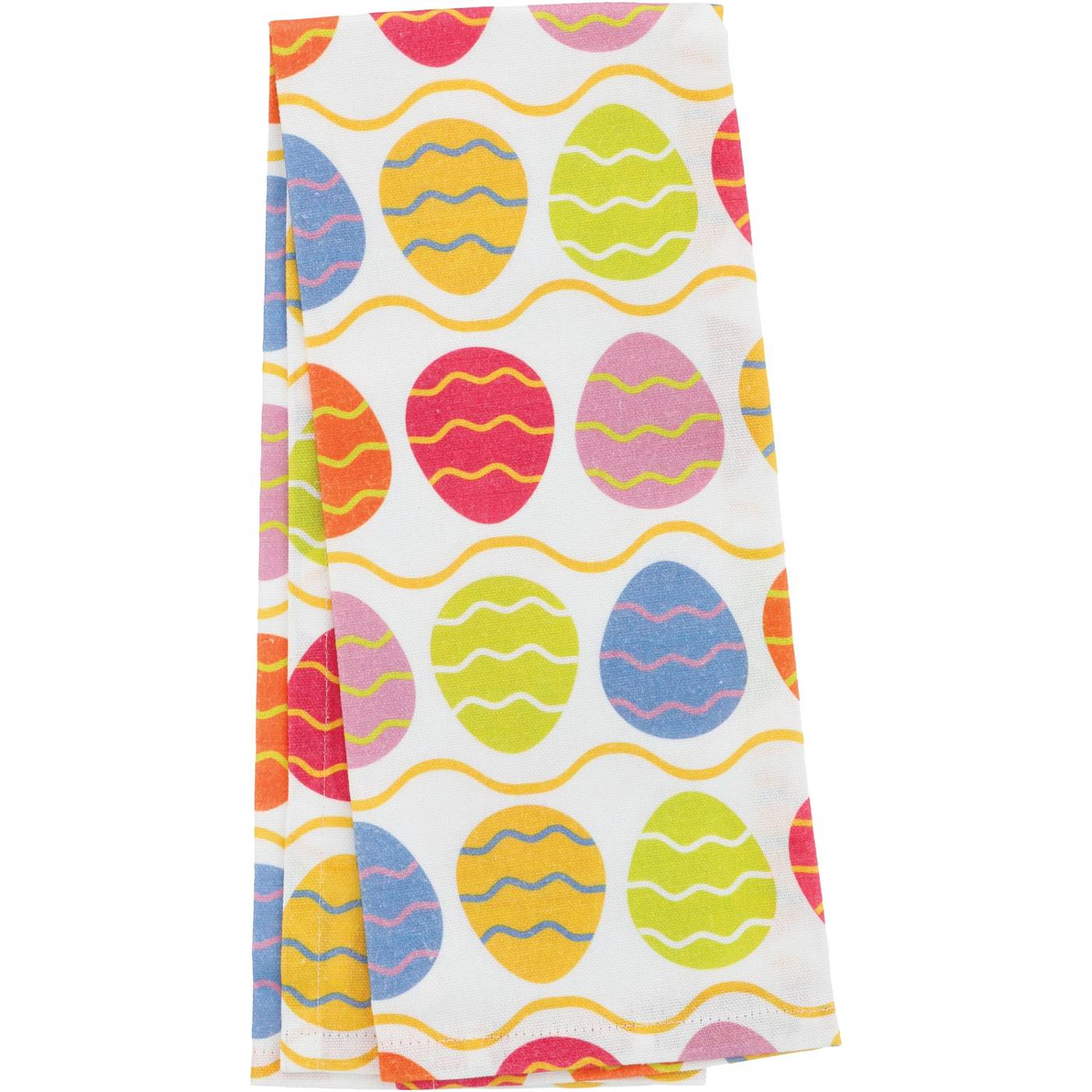 Destination Holiday Egg Pattern Kitchen Towel; image 1 of 2