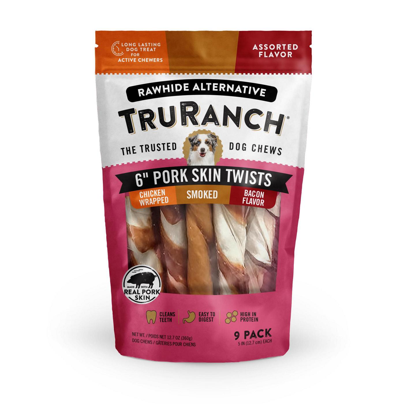 TruRanch 6 Inch Pork Skin Twists Assorted Dog Chews Shop Bones