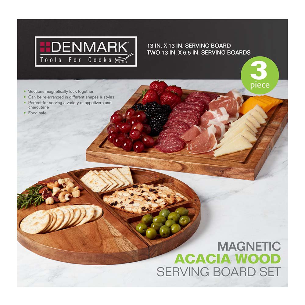 Denmark Tools for Cooks Magnetic Acacia Wood Serving Board Set - Shop ...