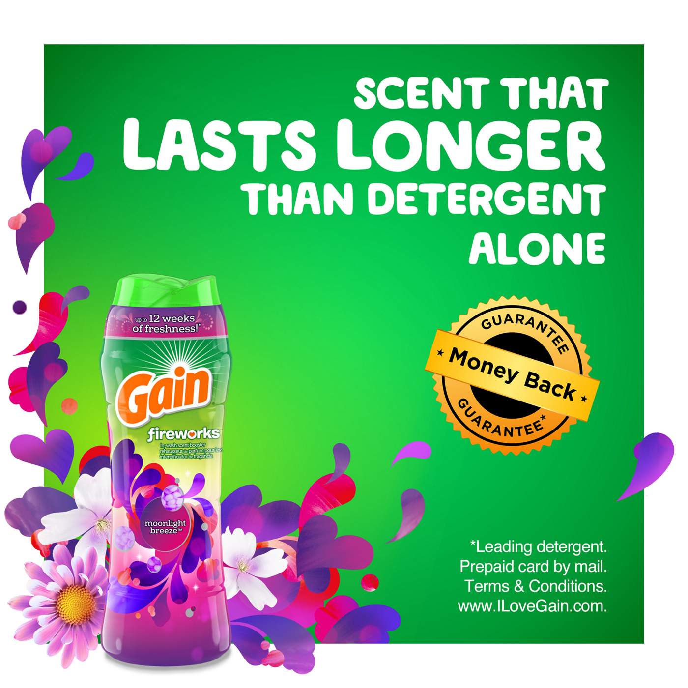 Gain In-Wash Laundry Scent Booster - Moonlight Breeze Scent; image 3 of 6