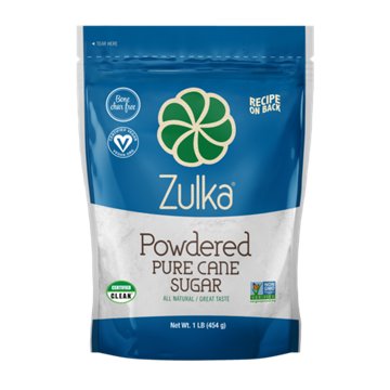 Zulka Powdered Pure Cane Sugar, 1 lb