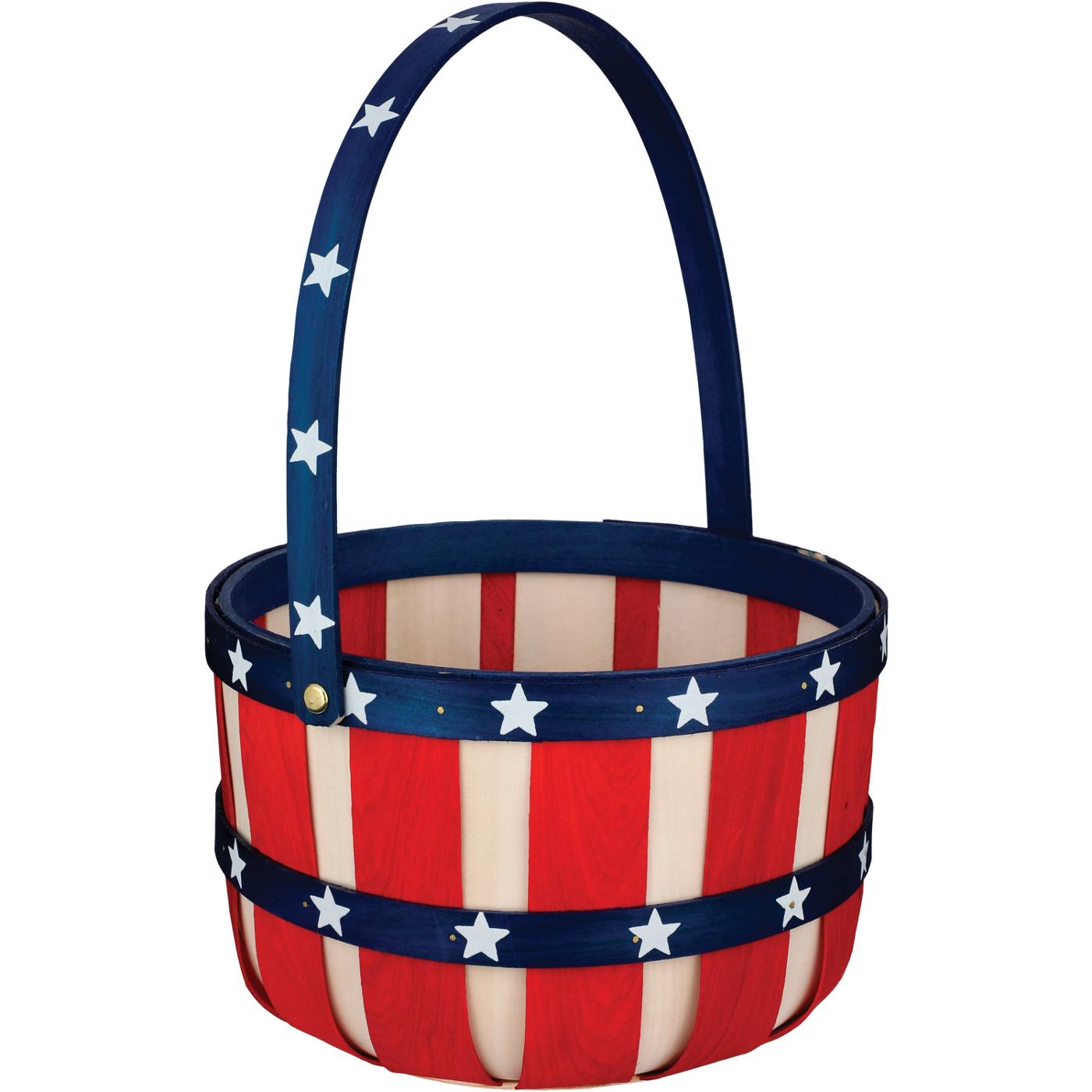 Destination Holiday Patriotic Americana Bushel Basket - Shop Storage ...