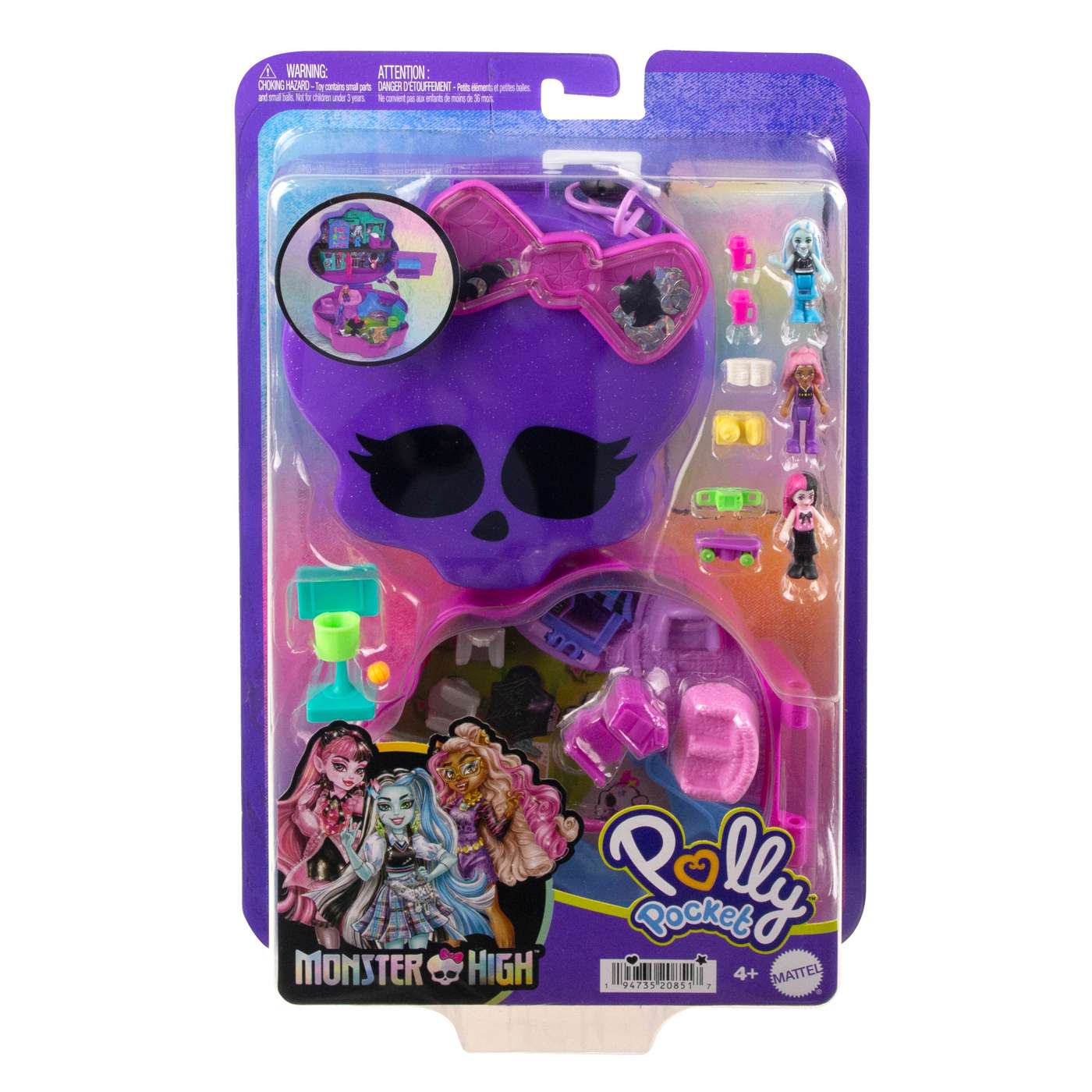 Polly Pocket Monster High Compact Playset; image 1 of 3
