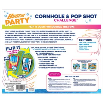 Banzai Party Cornhole & Pop Shot Pool Game Set