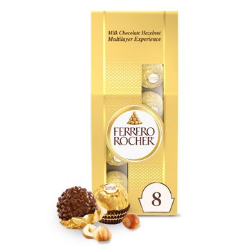 Ferrero Rocher Fine Hazelnut Chocolates, 8 pc