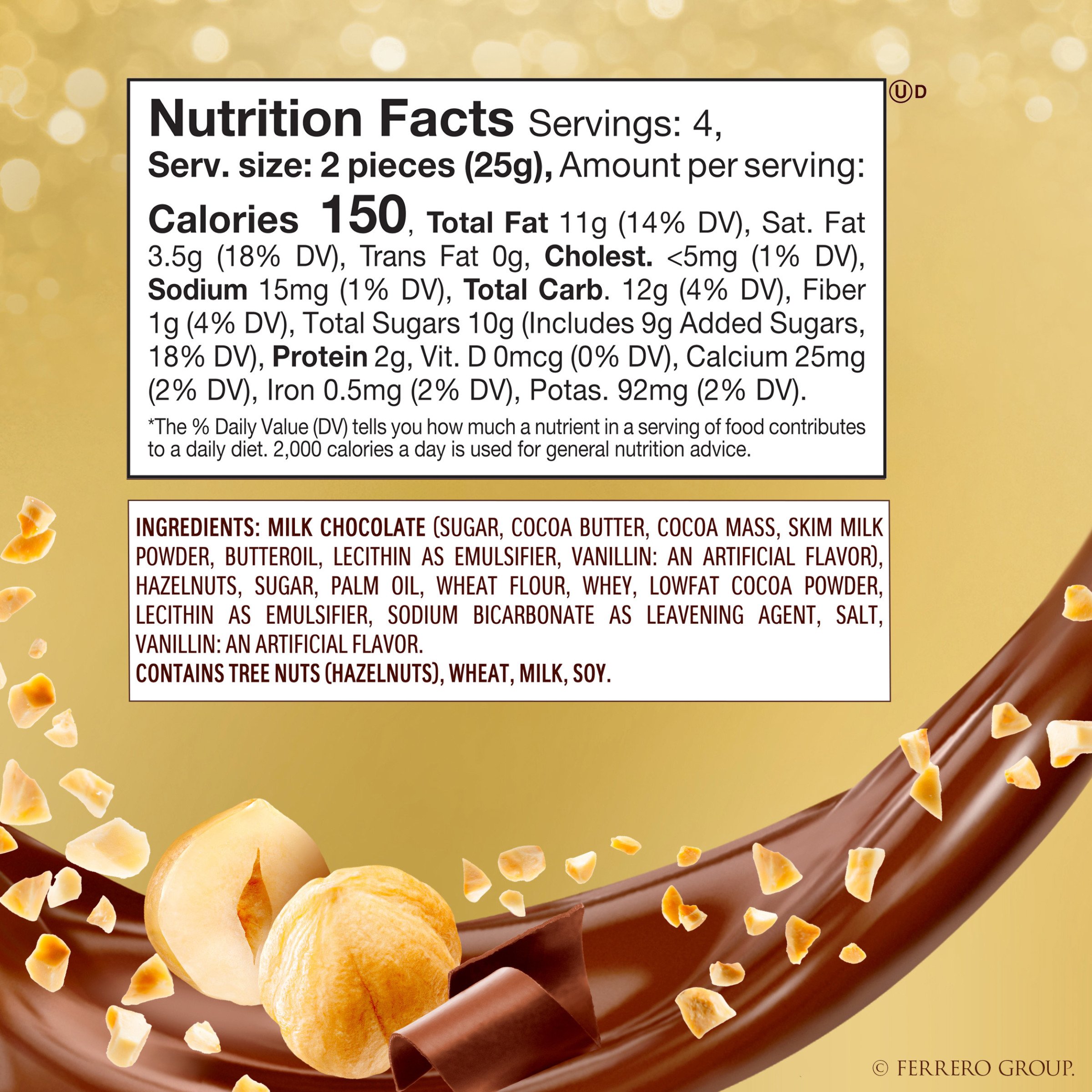 【デニム8】Ferrero Rocher 4粒入り Amazon.com : Ferrero Rocher Gourmet Hazelnut Milk Chocolate Gift