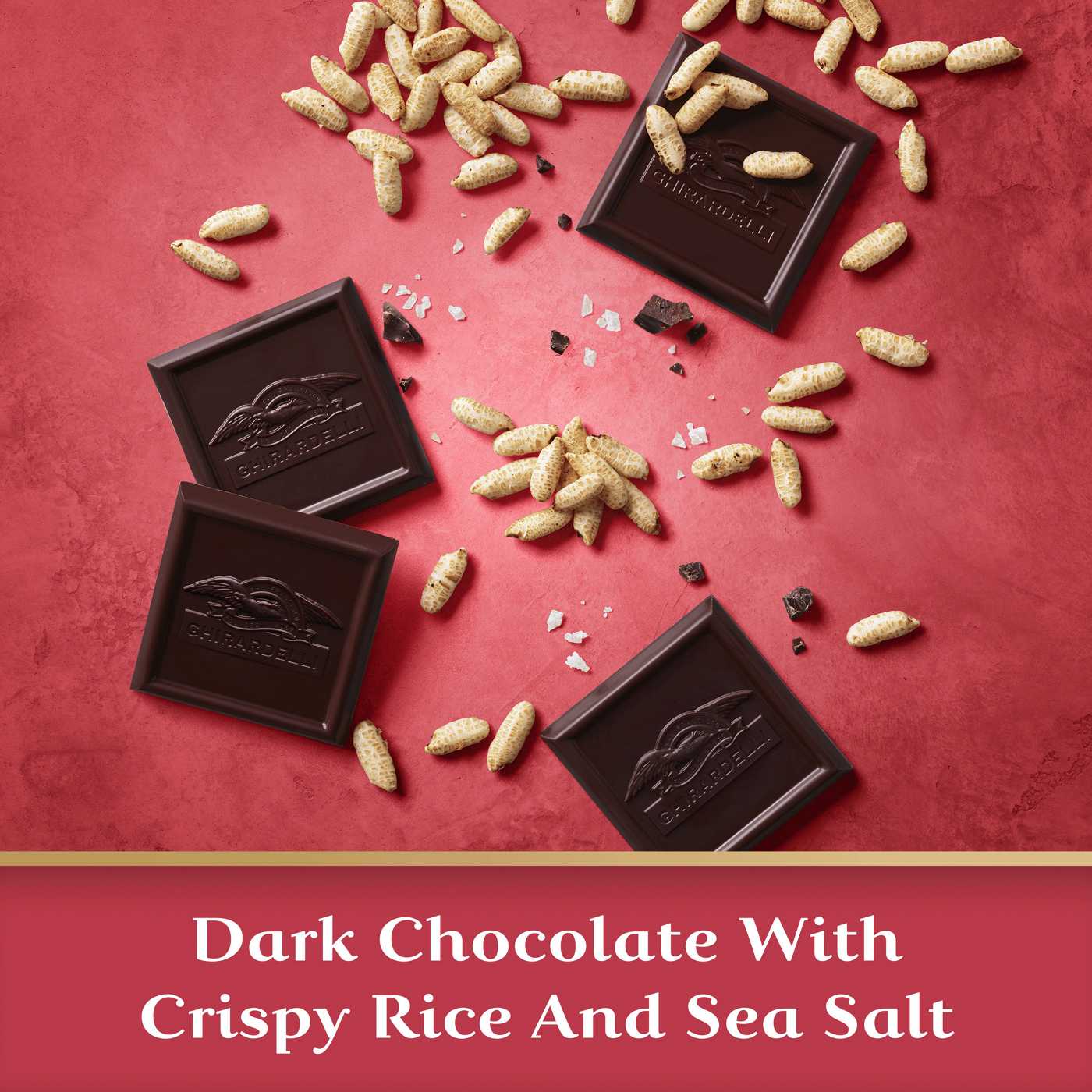 Ghirardelli Intense Dark Crispy Rice Chocolate Squares; image 4 of 4