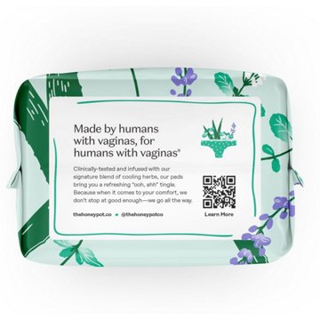The Honey Pot 100% Organic Cotton Cooling Herbal Super Pads with Wings