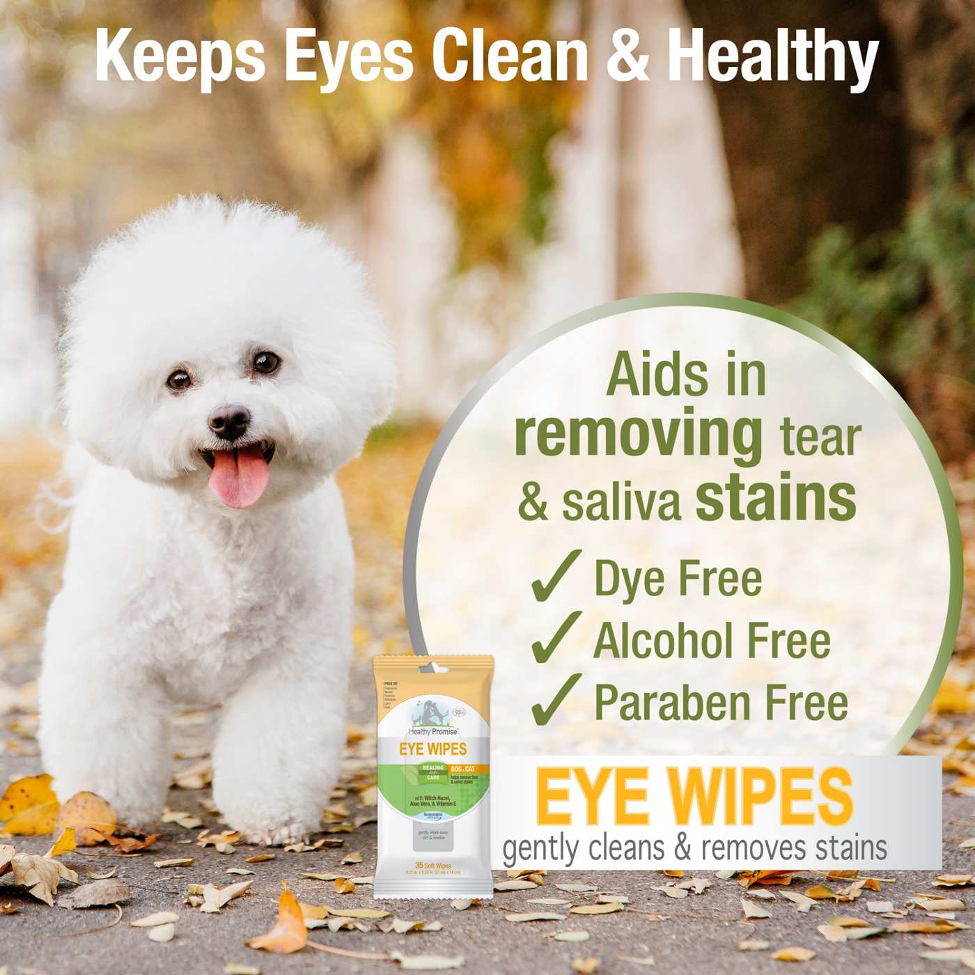 Healthy Promise Eye Wipes For Dogs & Cats; image 2 of 8