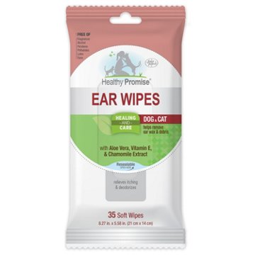 Healthy Promise Ear Wipes For Dogs & Cats, 35 ct