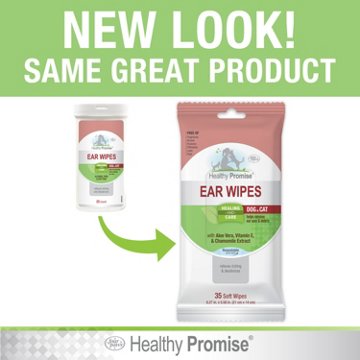 Healthy Promise Ear Wipes For Dogs & Cats, 35 ct